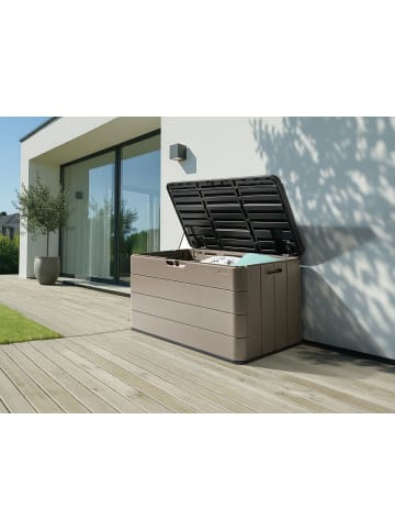 Beliani Truhe MILIES in Braun/Schwarz - (W) 116 x (H) 60 x (L) 60 cm