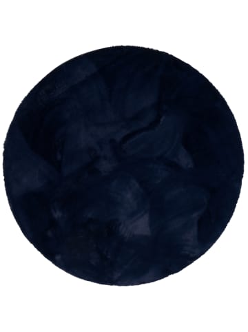 Pergamon Fellteppich Luxus Super Soft Plush Rund in Zwart