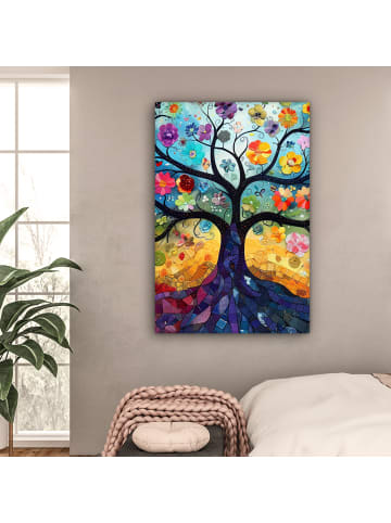 OnlyWow Leinwand Bilder Blumenbaum