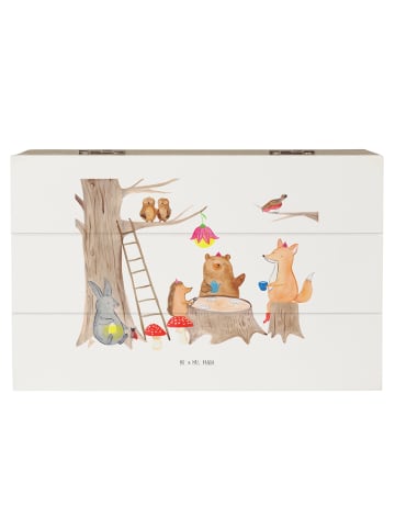 Mr. & Mrs. Panda Schatulle Waldtiere Picknick mit Spruch in Weiß