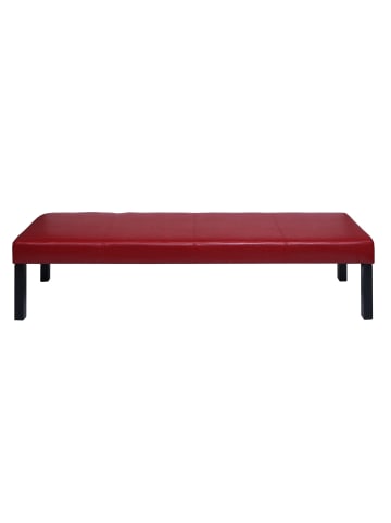 MCW Sitzbank M37, 180x43x49 cm rot glänzend, dunkle Beine