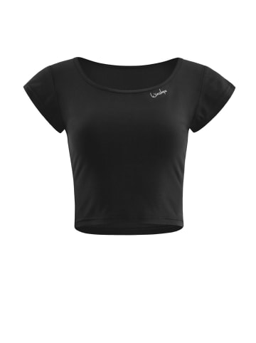 Winshape Functional Light and Soft Cropped Kurzarmshirt AET137LS in schwarz