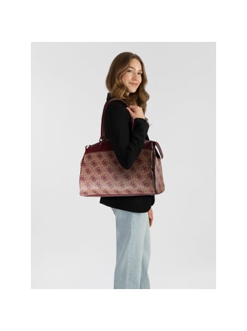 Guess Berta Schultertasche 34 cm in burgundy logo