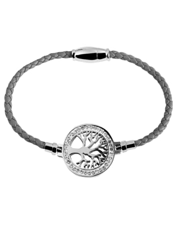 Adeliás Damen Armband Lebensbaum aus Edelstahl 18 cm in silber