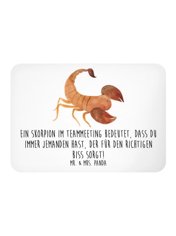 Mr. & Mrs. Panda Kühlschrankmagnet Skorpion Biss mit Spruch in Weiß