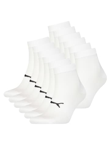 Puma Bodywear Quarter Socken 12 Paar in Weiß