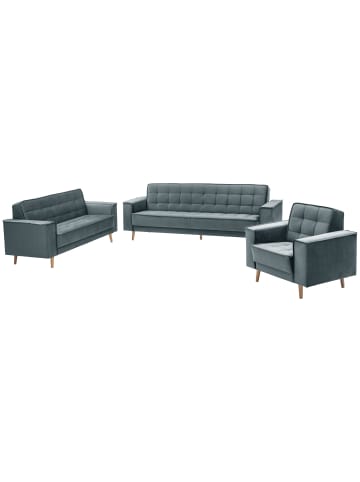 58 aufm Kessel SOFA 2-Sitzer Kavindra Samtvelours azur