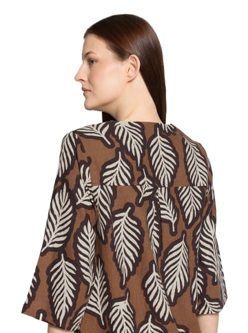 CARTOON Sommerkleid mit Muster in Weiß/Braun