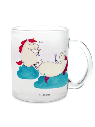 Mr. & Mrs. Panda Kaffeebecher Einhorn Sekt ohne Spruch in Transparent