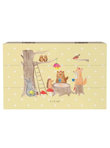 Mr. & Mrs. Panda Geschenkbox Waldtiere Picknick mit Spruch in Gelb Pastell