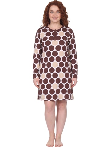 NORMANN Single-Jersey Nachthemd in braun