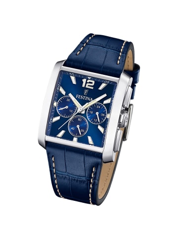 Festina Chronograph-Armbanduhr Festina Timeless Chronograph blau mittel (ca. 37mm)
