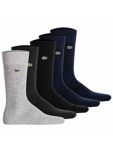 Lacoste Socken 5er Pack in Schwarz/Grau/Dunkelblau