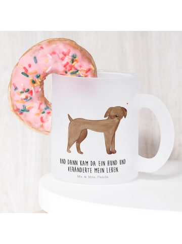 Mr. & Mrs. Panda Teetasse Hund Dogge mit Spruch in Transparent