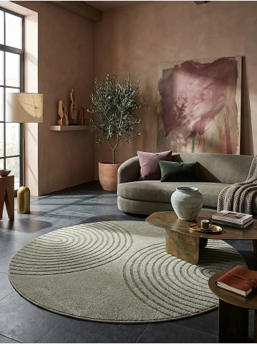 KADIMA DESIGN Teppich Kurzflor Geometrisch pflegeleicht Wohnzimmer Schlafzimmer Flur in Grün