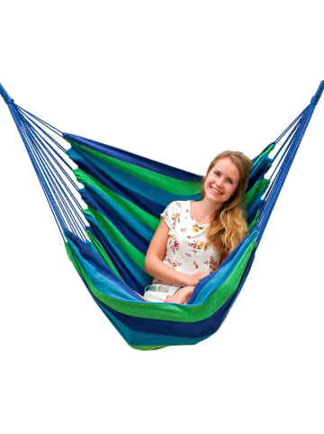 AMANKA Hängestuhl XXL HMG-26 Grün Blaue Streifen bunt