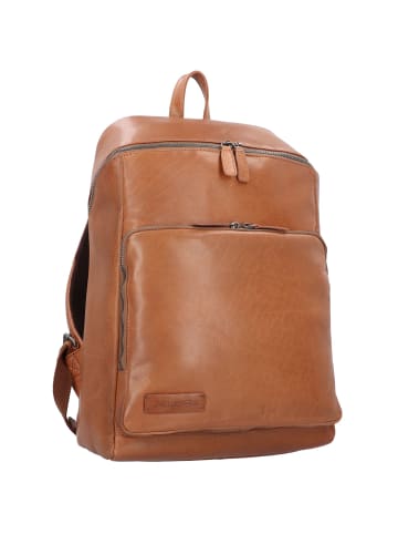Plevier Rock Amaril Business-Rucksack Leder 43 cm Laptopfach cognac
