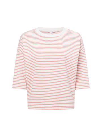 OPUS Streifenshirt in aprikot weiß - 0001