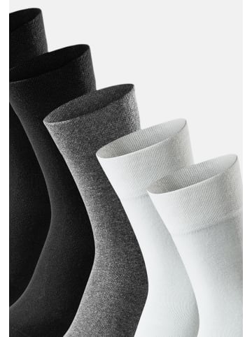 Schiesser Socken Bluebird in Schwarz / grau / weiß