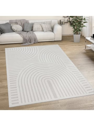 KADIMA DESIGN Teppich Kurzflor Struktur Wohnzimmer in Creme