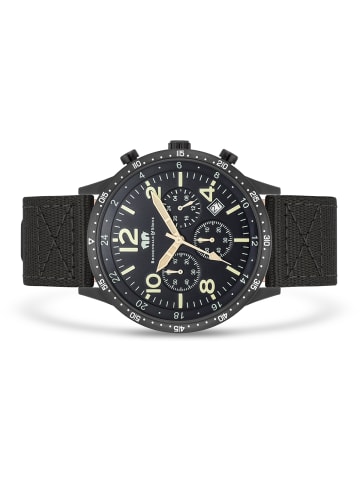Rhodenwald & Söhne Chronograph Flight Captain Nylon in schwarz