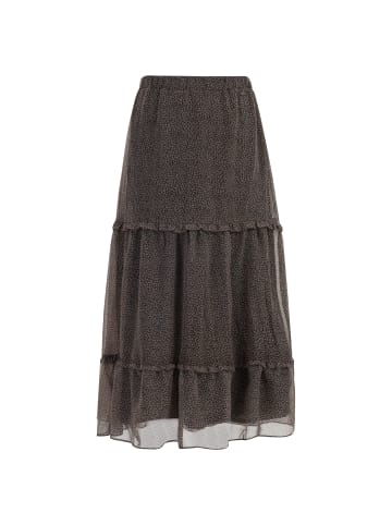 DreiMaster Damen Maxirock in Schwarz Wollweiss