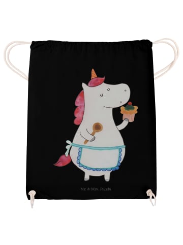 Mr. & Mrs. Panda Jutebeutel Einhorn Küche ohne Spruch in Schwarz