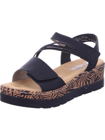 rieker Keilsandalette in schwarz