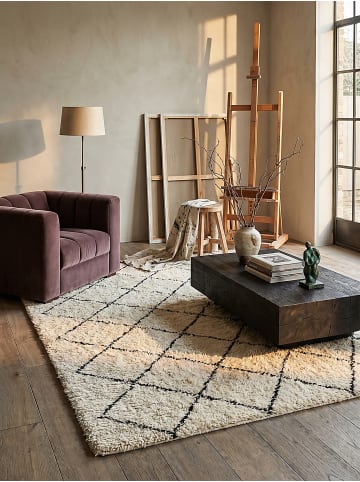 KADIMA DESIGN Teppich Shaggy Berber weich wohnlich Wohnzimmer Schlafzimmer in Schwarz