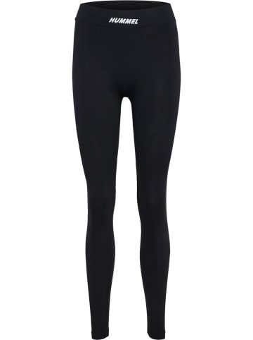 Hummel Leggings "Elemental Cotton Hw Tights" in Schwarz