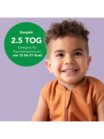 Schlummersack Babyschlafsack, 2.5 TOG in Hellbraun
