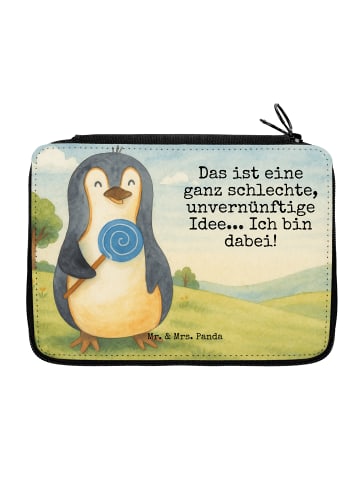 Mr. & Mrs. Panda Federmappe Pinguin Lolli Design mit Spruch in Weiß