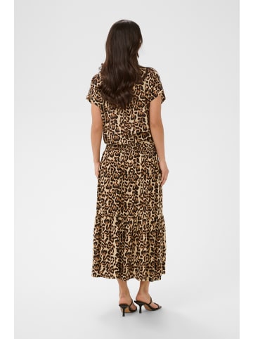 Kaffe Rock KAmaxi A-shape in Naturel Leopard Print