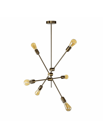 Licht-Erlebnisse Pendelleuchte Ø 50 x (T)74 cm in Messing