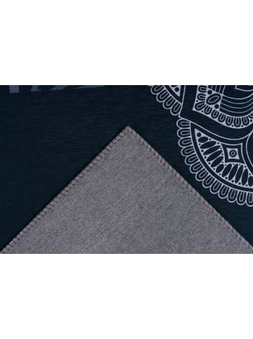 Kenda Sand Wohnzimmer Teppich – Kurzflorteppich Medley 125 130 x 190 cm in multi - blau - rechteckig