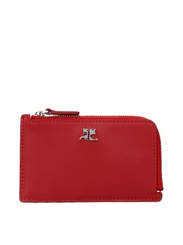 Courrèges Rot Leder Geldbörse