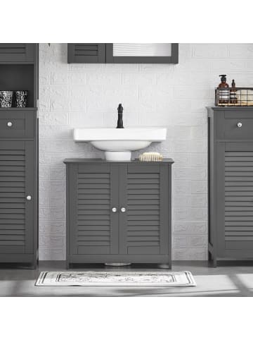SoBuy Unterschrank in Mattes Dunkelgrau - (W) 34 x (H) 58 x (L) 57 cm