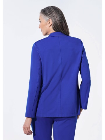 GOLDNER Kurzgröße:  Blazer mit Reverskragen, Paspeltaschen in royalblau
