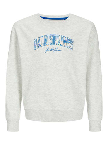 JACK & JONES Junior Sweatshirt JJDETROIT SWEAT CREW NECK JNR in white melange