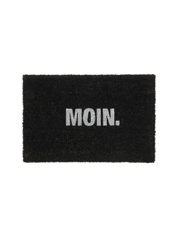relaxdays Fußmatte "Moin" in Schwarz - (B)60 x (T)40 cm