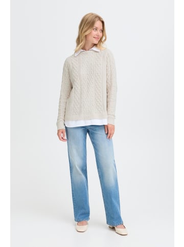 Oxmo Strickpullover OXFSanvi in Beige