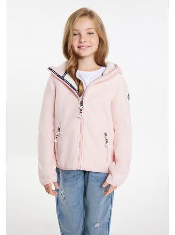 Schmuddelwedda Mädels Strickfleeceblouson Mit Teddyfutter in Pastellrosa Melange