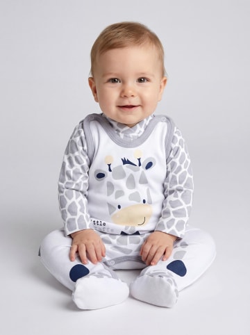 TupTam Baby Unisex Strampler-Set mit Aufdruck Spruch 2-tlg in weiß-kombi