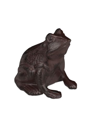 relaxdays Gartenfigur Frosch in Braun