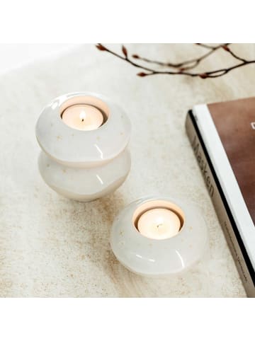 like. by Villeroy & Boch 6er Set Kerzenhalter Donut Winter Glow ø 9,1 cm beige in beige