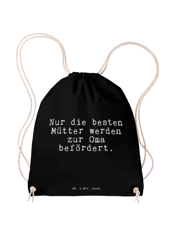 Mr. & Mrs. Panda Sportbeutel Nur die besten Mütter... mit Spruch in Schwarz