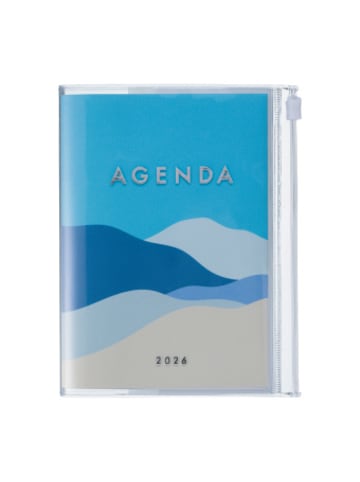 Marks Europe Kalender - MARK'S 2025/26 Taschenkalender, A6 Mountain, Blue