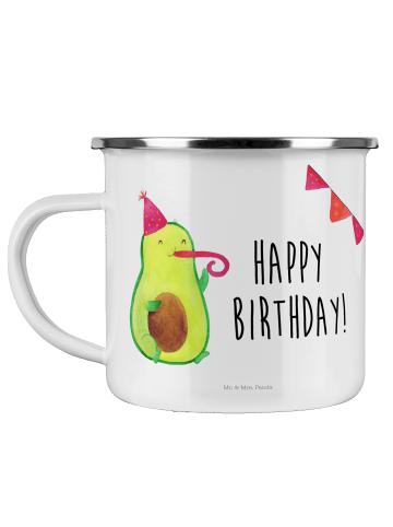 Mr. & Mrs. Panda Kaffeepott Avocado Geburtstag mit Spruch in Weiß