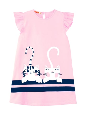 Denokids Kleid Striped Cats in Pink