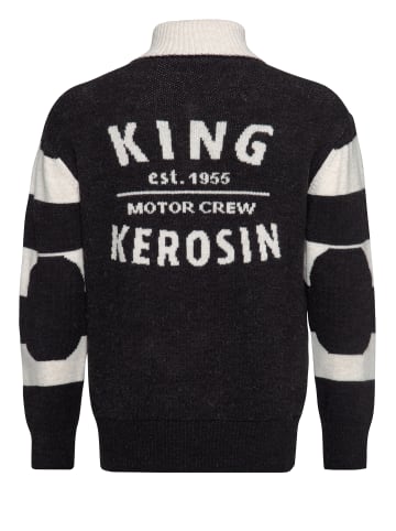 King Kerosin King Kerosin Strickpullover KK Motor Crew in schwarz